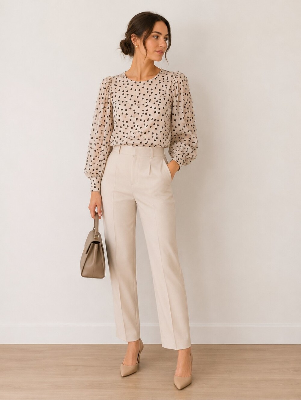 NWT Polka Dot Blouse // size XS